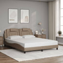 vidaXL kávészínű ágykeret Viana LED-ekkel matrac nélkül 160 x 200 cm
