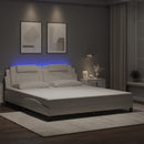 vidaXL fehér ágykeret Viana LED-ekkel matrac nélkül 180 x 200 cm
