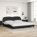 vidaXL fekete ágykeret Viana LED-ekkel matrac nélkül 200x200 cm