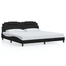 vidaXL fekete ágykeret Viana LED-ekkel matrac nélkül 200x200 cm