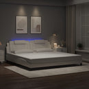 vidaXL fehér ágykeret Viana LED-ekkel matrac nélkül 200x200 cm