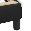 vidaXL fekete és fehér ágykeret Viana LED-ekkel matrac nélkül 200x200 cm