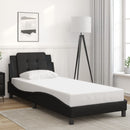 vidaXL fekete műbőr ágykeret LED-világítással 80 x 200 cm