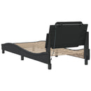 vidaXL fekete műbőr ágykeret LED-világítással 80 x 200 cm