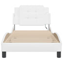 vidaXL fehér ágykeret LED-ekkel matrac nélkül Zadar 90 x 200 cm