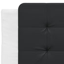 vidaXL fehér és fekete ágykeret LED-ekkel matrac nélkül Zadar 90 x 200 cm