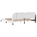 vidaXL fehér ágykeret LED-ekkel matrac nélkül Zadar 200x200 cm