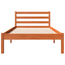 vidaXL viaszbarna tömör fenyőfa ágy matrac nélkül 75 x 190 cm