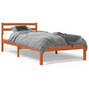 vidaXL viaszbarna tömör fenyőfa ágy matrac nélkül 90 x 190 cm