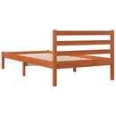 vidaXL viaszbarna tömör fenyőfa ágy matrac nélkül 90 x 190 cm