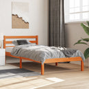 vidaXL viaszbarna tömör fenyőfa ágy matrac nélkül 90 x 190 cm