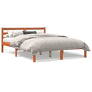 vidaXL viaszbarna tömör fenyőfa ágy matrac nélkül 120 x 190 cm