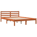 vidaXL viaszbarna tömör fenyőfa ágy matrac nélkül 120 x 190 cm
