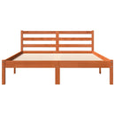 vidaXL viaszbarna tömör fenyőfa ágy matrac nélkül 120 x 190 cm