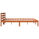 vidaXL viaszbarna tömör fenyőfa ágy matrac nélkül 120 x 190 cm