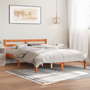 vidaXL viaszbarna tömör fenyőfa ágy matrac nélkül 120 x 190 cm