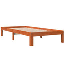 vidaXL viaszbarna tömör fenyőfa ágy matrac nélkül 75 x 190 cm