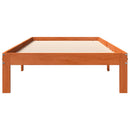vidaXL viaszbarna tömör fenyőfa ágy matrac nélkül 75 x 190 cm