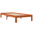 vidaXL viaszbarna tömör fenyőfa ágy matrac nélkül 75 x 190 cm