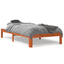 vidaXL viaszbarna tömör fenyőfa ágy matrac nélkül 90 x 190 cm