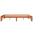 vidaXL viaszbarna tömör fenyőfa ágy matrac nélkül 120 x 190 cm