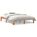 vidaXL viaszbarna tömör fenyőfa ágy matrac nélkül 135 x 190 cm