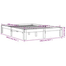 vidaXL viaszbarna tömör fenyőfa ágy matrac nélkül 135 x 190 cm