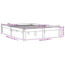 vidaXL viaszbarna tömör fenyőfa ágy matrac nélkül 140 x 190 cm