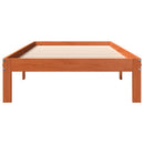 vidaXL viaszbarna tömör fenyőfa ágy matrac nélkül 100 x 200 cm
