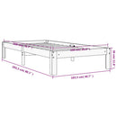vidaXL viaszbarna tömör fenyőfa ágy matrac nélkül 100 x 200 cm