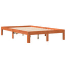 vidaXL viaszbarna tömör fenyőfa ágy matrac nélkül 140 x 200 cm