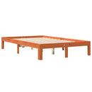 vidaXL viaszbarna tömör fenyőfa ágy matrac nélkül 140 x 200 cm