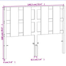 vidaXL viaszbarna tömör fenyőfa fejtámla 135 cm