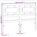 vidaXL viaszbarna tömör fenyőfa fejtámla 135 cm