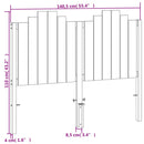 vidaXL viaszbarna tömör fenyőfa fejtámla 135 cm