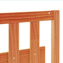 vidaXL viaszbarna tömör fenyőfa fejtámla 135 cm