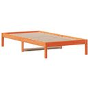 vidaXL viaszbarna tömör fenyőfa kanapéágy matrac nélkül 80 x 200 cm