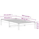 vidaXL viaszbarna tömör fenyőfa kanapéágy matrac nélkül 80 x 200 cm