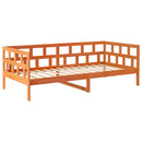 vidaXL viaszbarna tömör fenyőfa kanapéágy matrac nélkül 90 x 200 cm