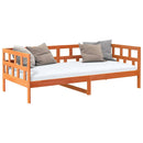 vidaXL viaszbarna tömör fenyőfa kanapéágy matrac nélkül 90 x 200 cm