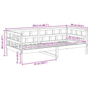 vidaXL viaszbarna tömör fenyőfa kanapéágy matrac nélkül 80 x 200 cm