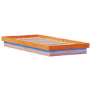 vidaXL viaszbarna tömör fenyőfa LED-es ágykeret 100 x 200 cm