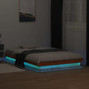 vidaXL viaszbarna tömör fenyőfa LED-es ágykeret 120 x 200 cm