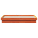 vidaXL viaszbarna tömör fenyőfa LED-es ágykeret 160 x 200 cm