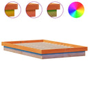 vidaXL viaszbarna tömör fenyőfa LED-es ágykeret 135 x 190 cm