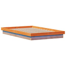 vidaXL viaszbarna tömör fenyőfa LED-es ágykeret 135 x 190 cm