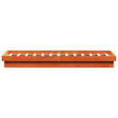 vidaXL viaszbarna tömör fenyőfa LED-es ágykeret 135 x 190 cm