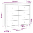 vidaXL viaszbarna tömör fenyőfa kisszekrény 100 x 40 x 90 cm