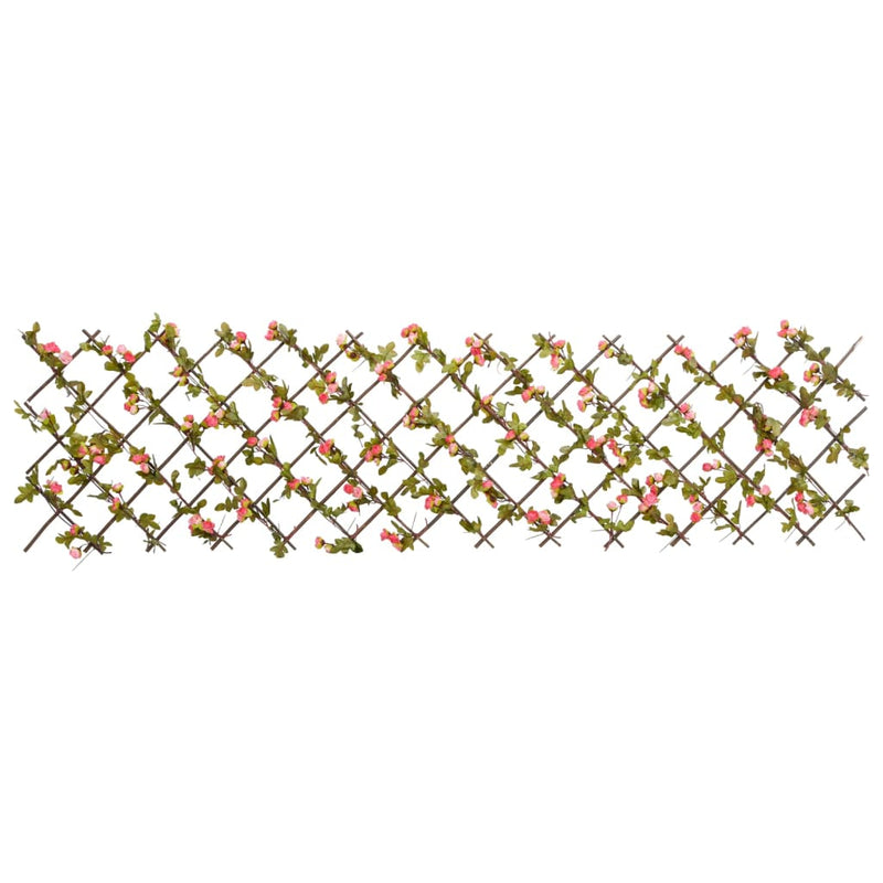 vidaXL 5db sötét rózsaszín bővíthető műborostyánrács 180 x 60 cm