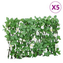 vidaXL 5 db zöld bővíthető műborostyánrács 180 x 30 cm